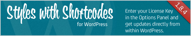 Styles with Shortcodes for WordPress - Enter your License Key in the Options Panel and update the plugin from within WordPress admin.