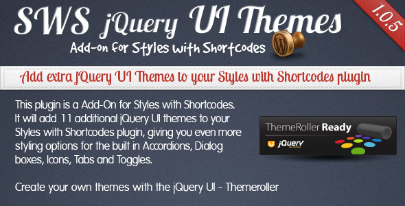 SWS jQuert UI Themes for Styles with Shortcodes