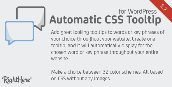 Automatic CSS Tooltip for WordPress