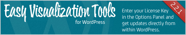 Easy Visualization Tools for WordPress - Enter your License Key and get updates direct within WordPress admin