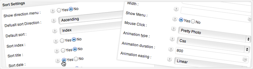 Complete Gallery Manager - Sort Settings