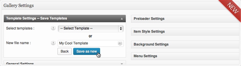 Complete Gallery Manager - Template Settings