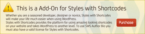 SWS Author Bio Add-on for Styles with Shortcodes