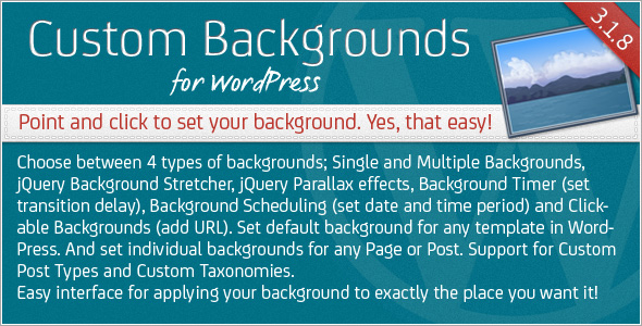 Custom Backgrounds for WordPress