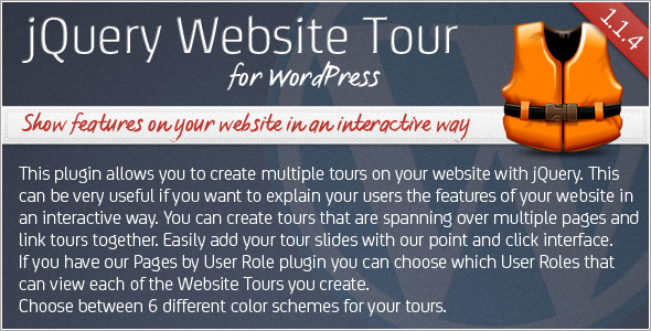 jQuery Website Tour for WordPress