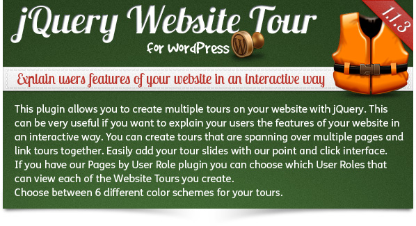 JQuery Website Tour for WordPress