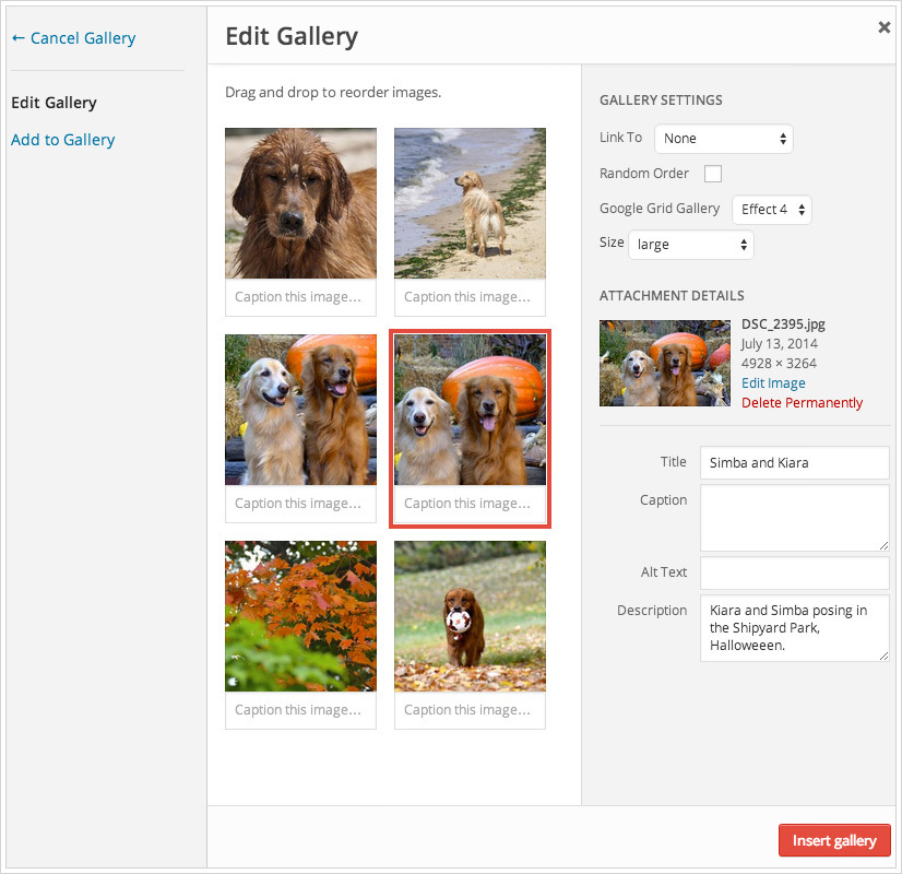 Poster Grid Gallery - Picture Gallery with WordPress Gallery
