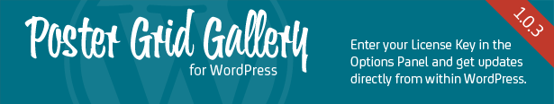 Poster Grid Gallery for WordPress - Enter your license key and update your plugin from inside wp-admin